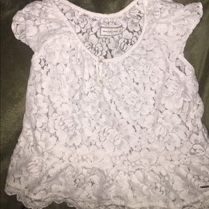 Abercrombie & Fitch white lace top