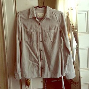 Long sleeved button down top