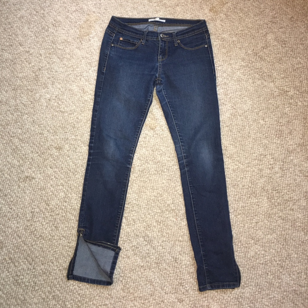 Forever 21 Skinny Denim Jeans with Ankle Zippers