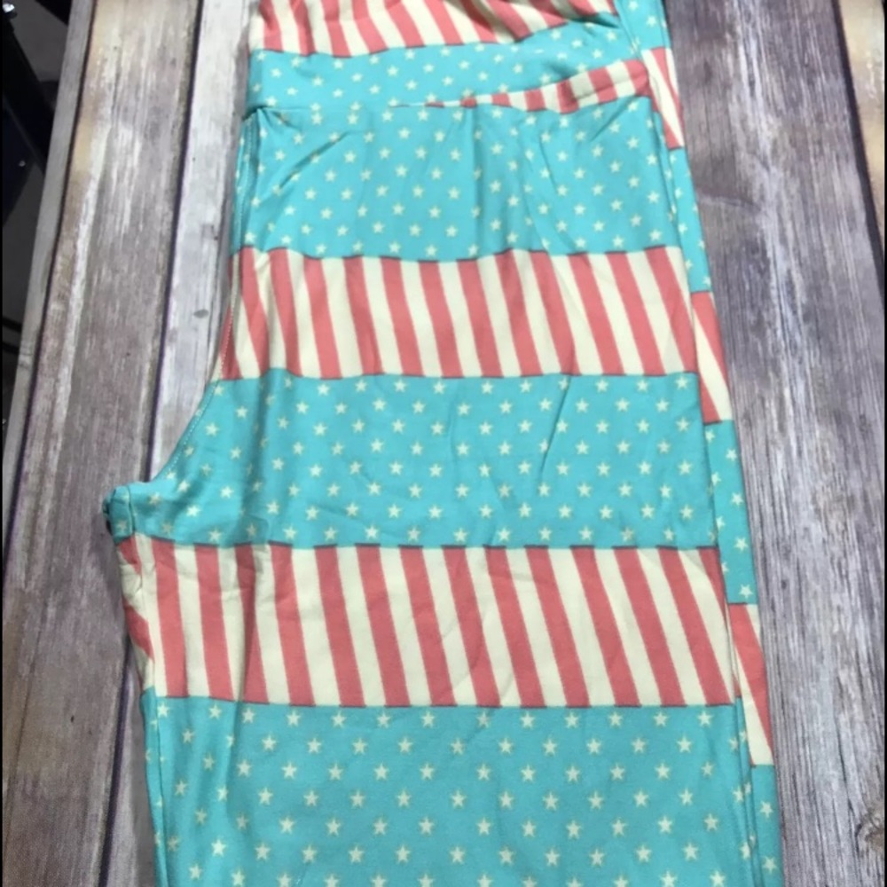 Lularoe one size leggings Americana flag