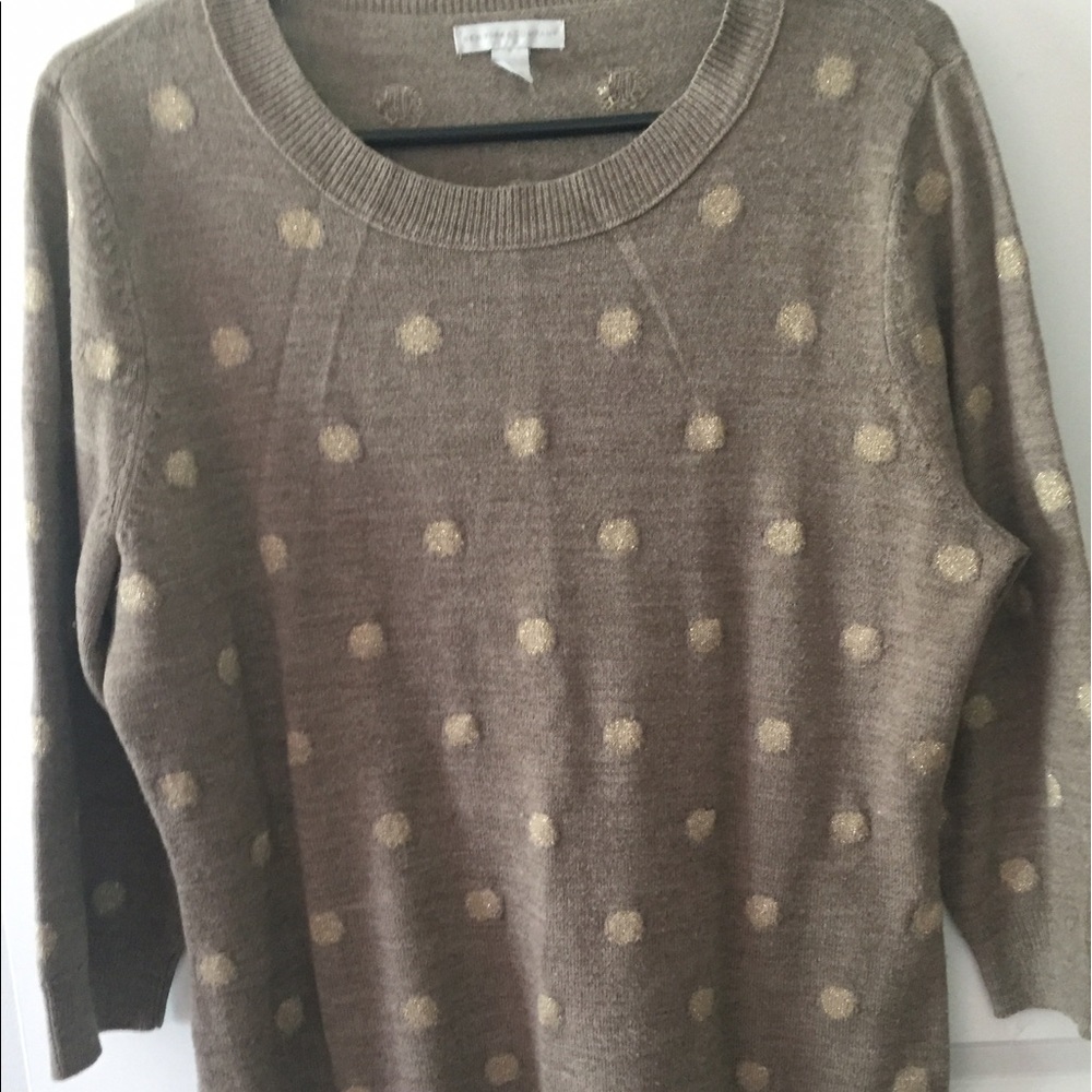 Brown and gold sweater
