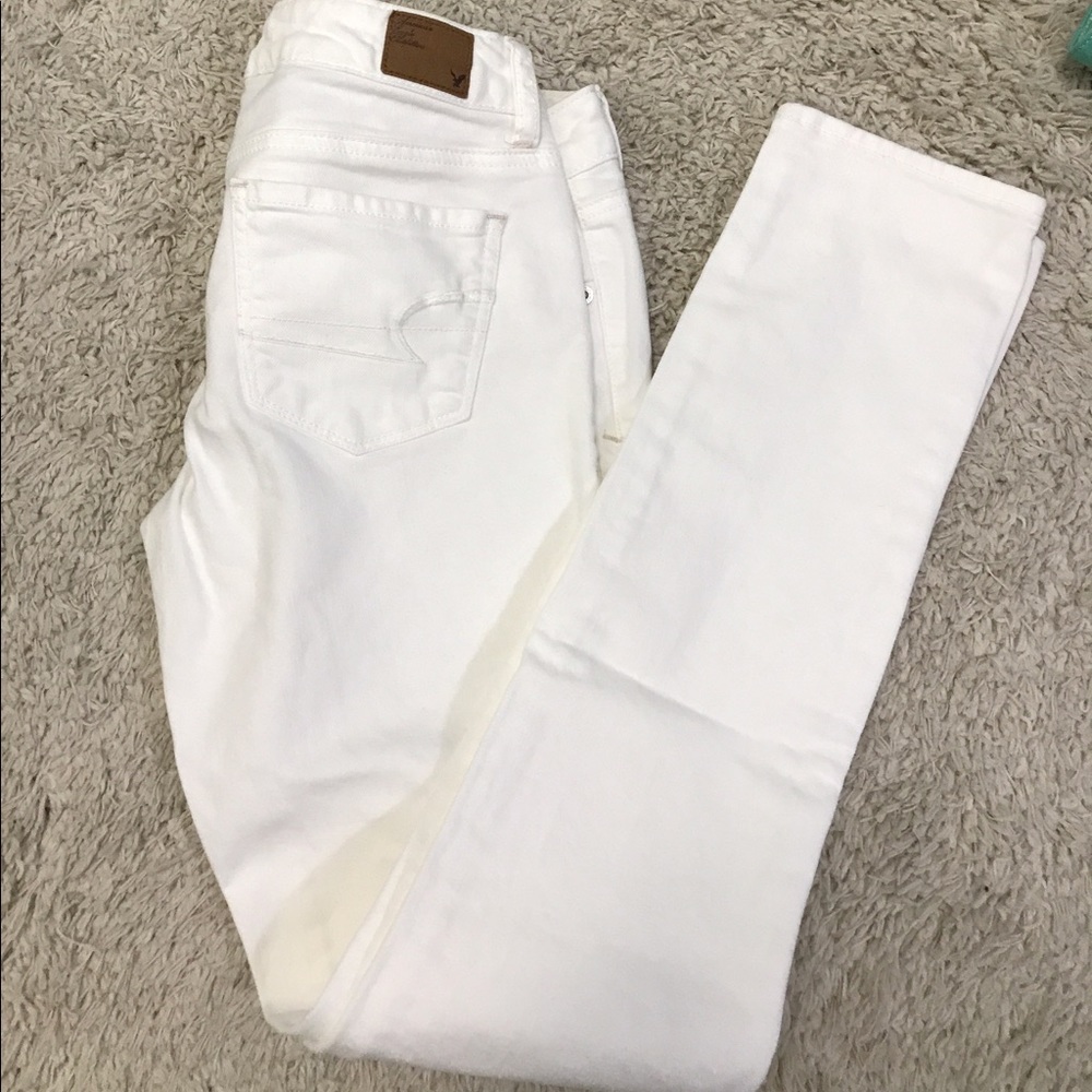 American Eagle White Skinny Jeans size 0