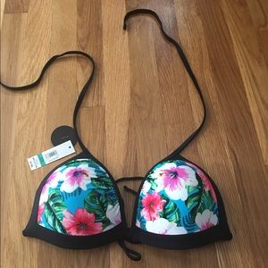 Floral bikini top