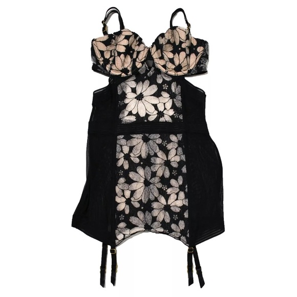 Victoria's Secret Lingerie Black Cream  34B - Picture 3 of 4