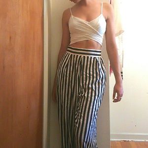 White crossover crop top