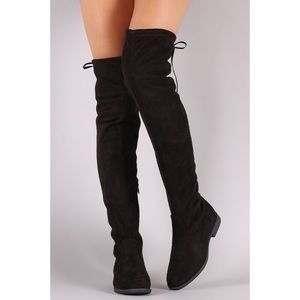 Black over the knee boots