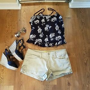 YMI Wanna Betta Butt Beige Shorts 9