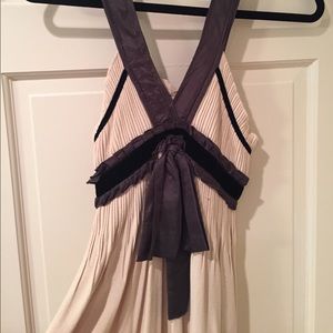 Gorgeous ivory dress w silk double v straps