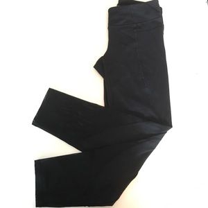 Athleta Black Mesh Detail Capris - XXS