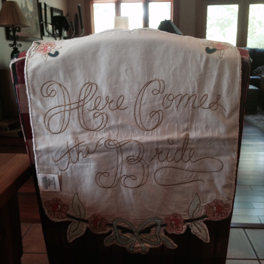 Wedding Banner to be carried down the aisle.