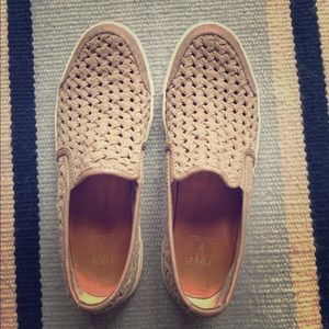 FRYE Gemma woven slip-on sneaker