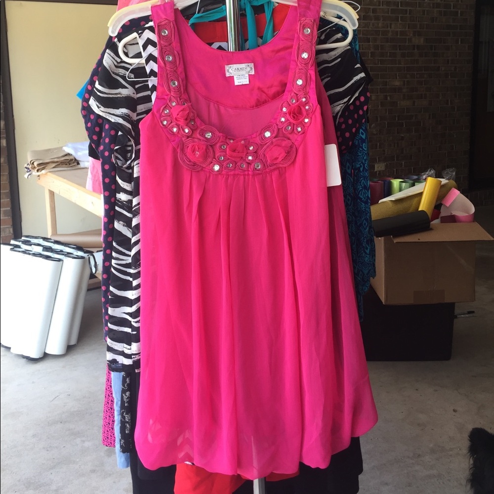 Hot pink Bubble top.
