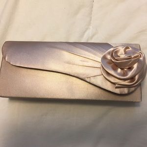 Jessica McClintock champagne evening clutch
