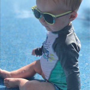 Cat & Jack Rash Guard and Sunglasses