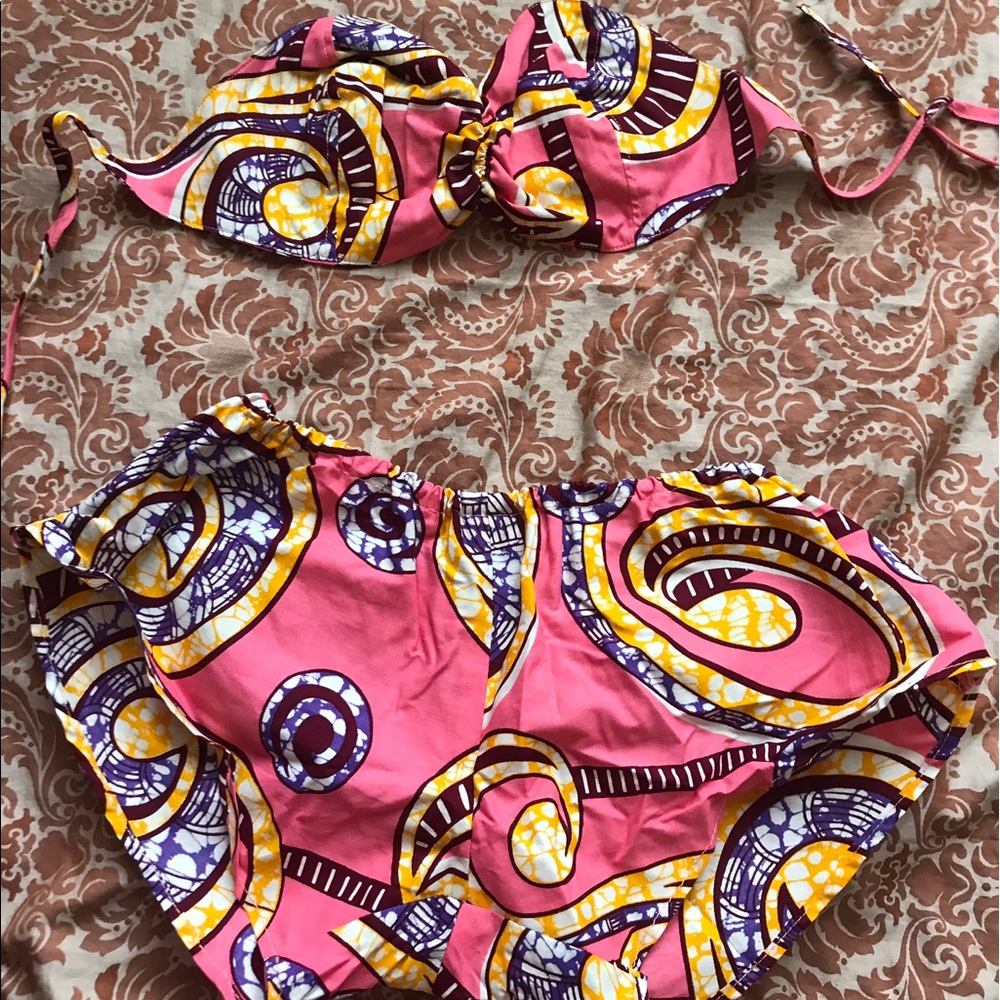 Pink Two Piece Beach Set