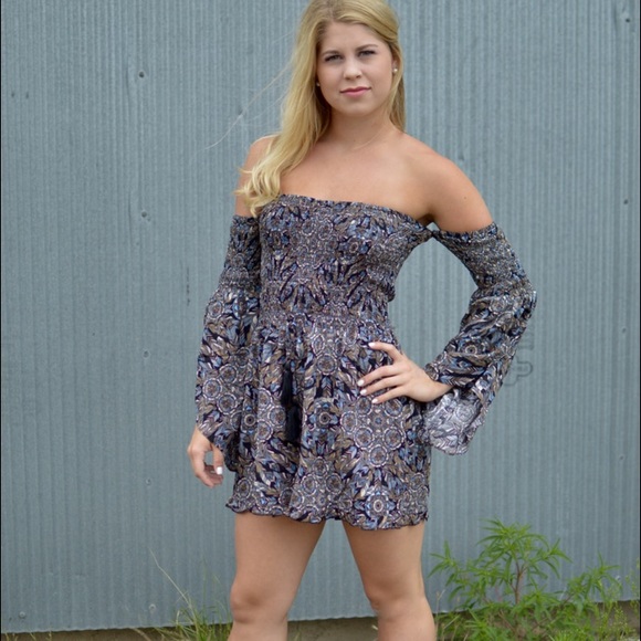 Paisley Romper - Picture 1 of 3