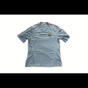 Adidas Climalite Argentina Mock Soccer Jersey.