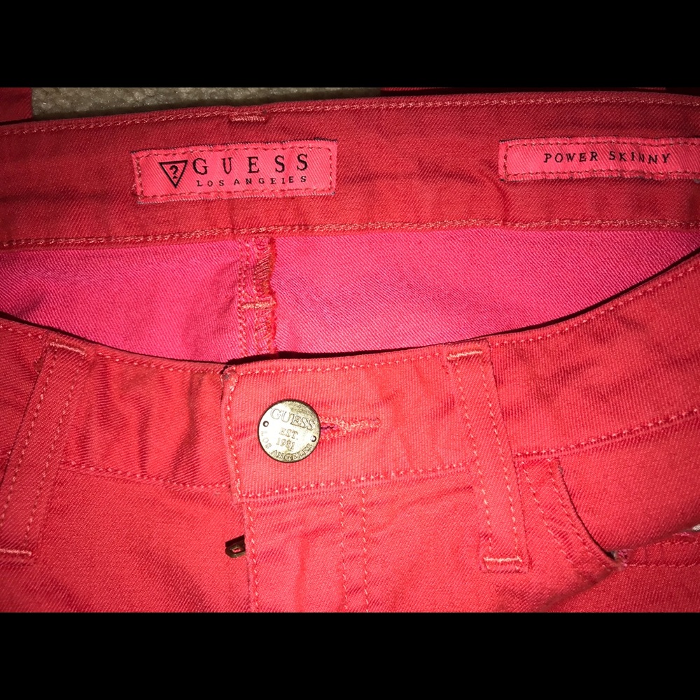 Red GUESS jeans