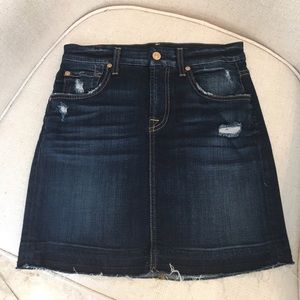 7 for all Mankind denim skirt