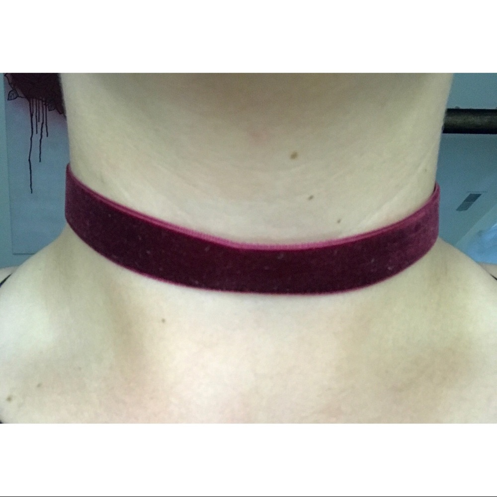 Burgundy Velvet Choker
