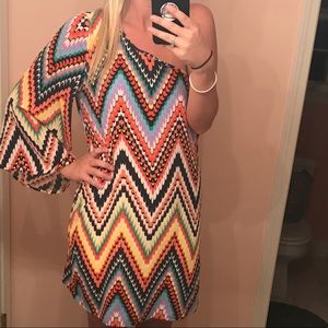 Colorful Karlie chevron dress