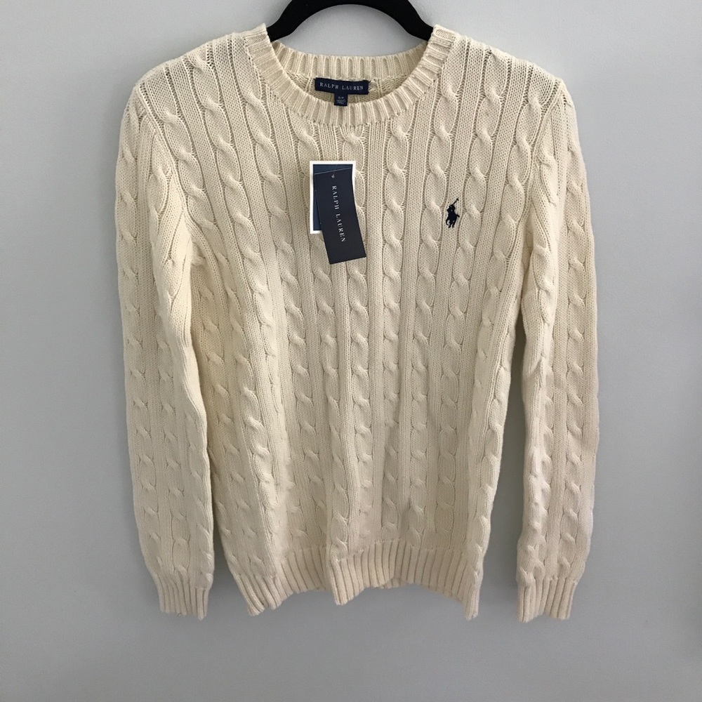 Lovely cream Ralph Lauren polo sweater