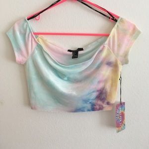 tie dye crop top