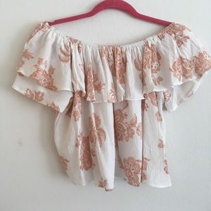 floral off the shoulder top