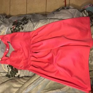 Pink dress with heart shaped hole in the back