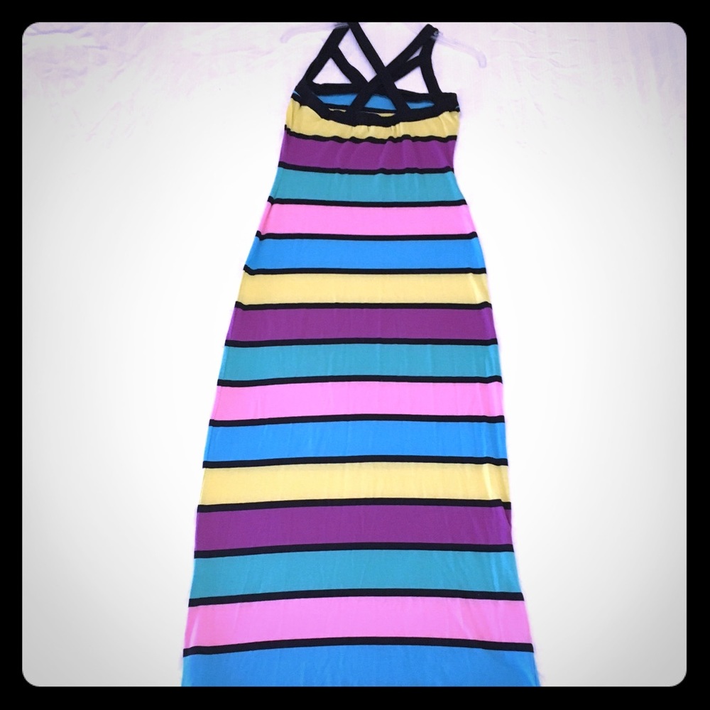 Long Rainbow Maxi Dress 🌈