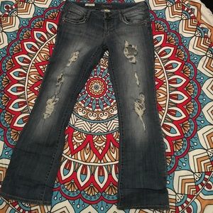 Decree Boot Cut Distressed Jeans