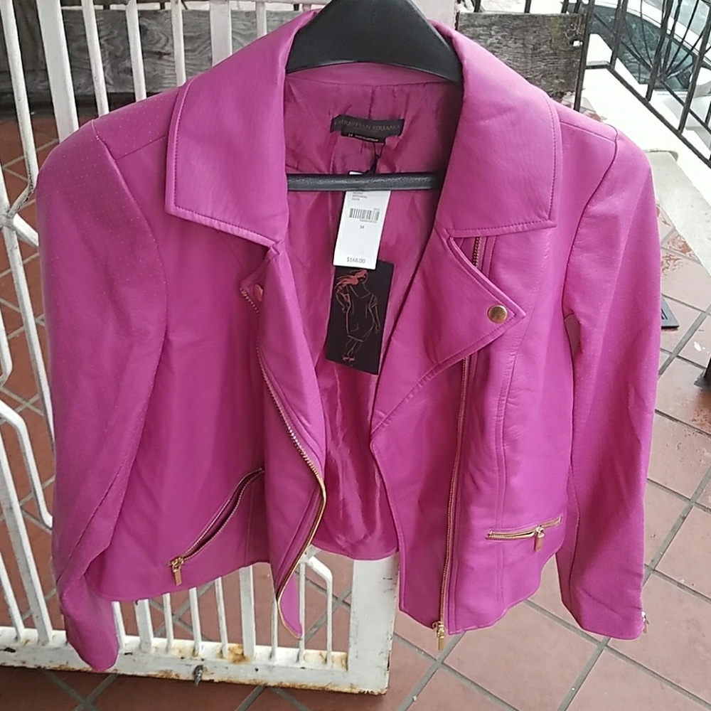 Brand new fuschia pink christian siriano LB jacket