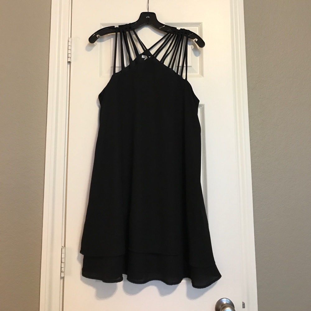 Strappy Shoulder Mini Dress