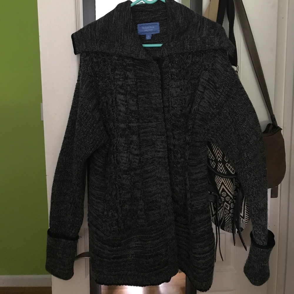 Vera Wang Button Up Sweater