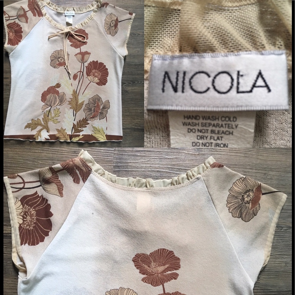 Nicola Floral Tie Top