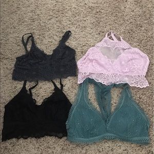 PINK lace bras