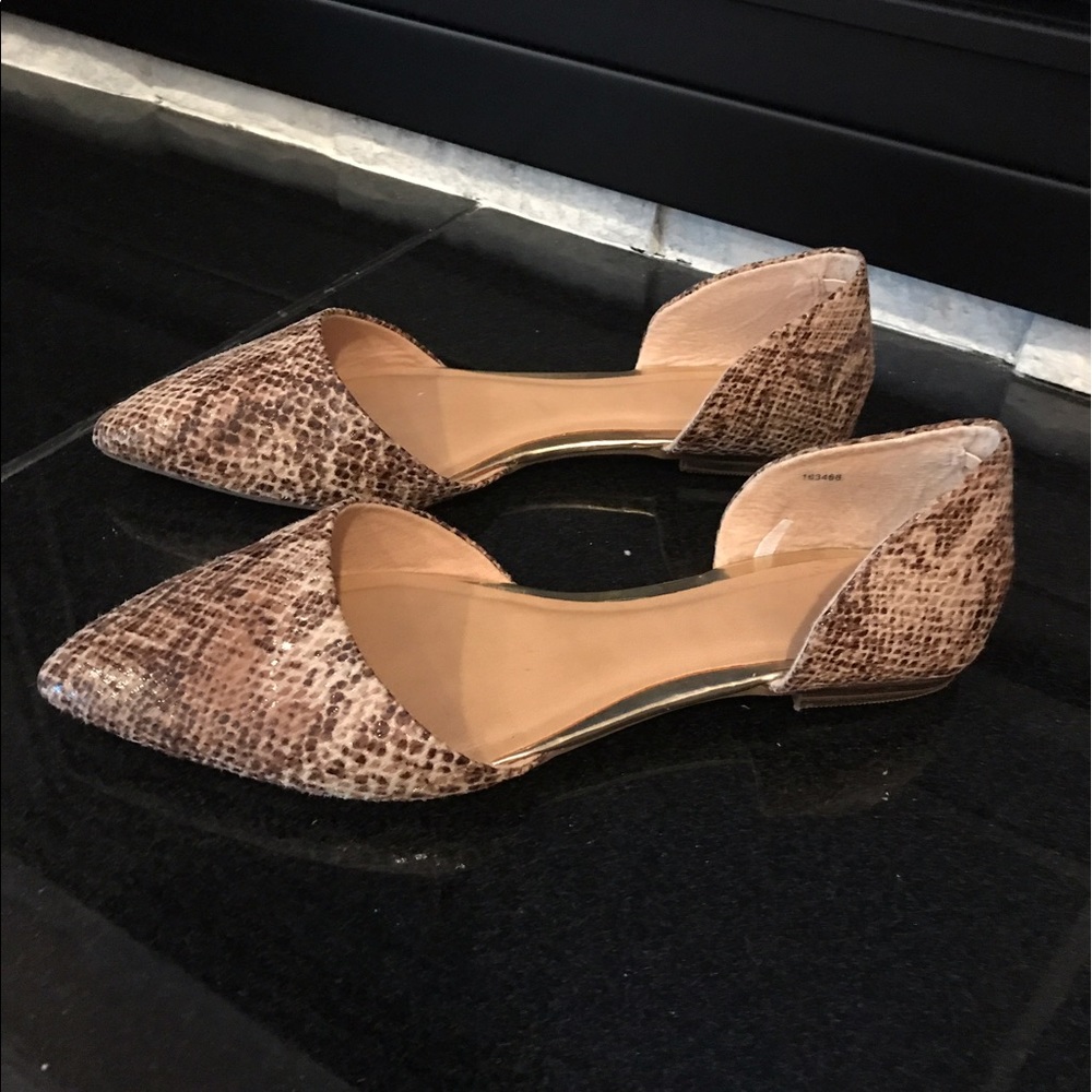 Gap Faux Snake Skin Flats