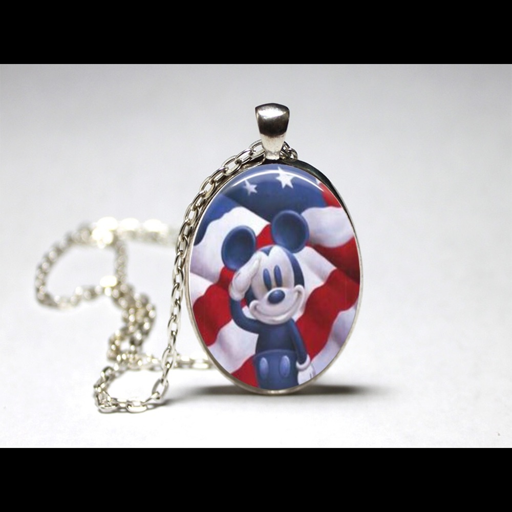 USA Rocks pendants necklace or keychain.