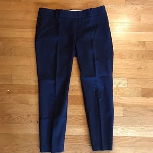Navy city fit j.crew ankle pants