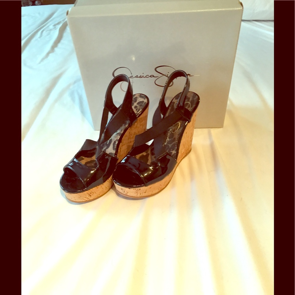 Jessica Simpson cork wedge heel