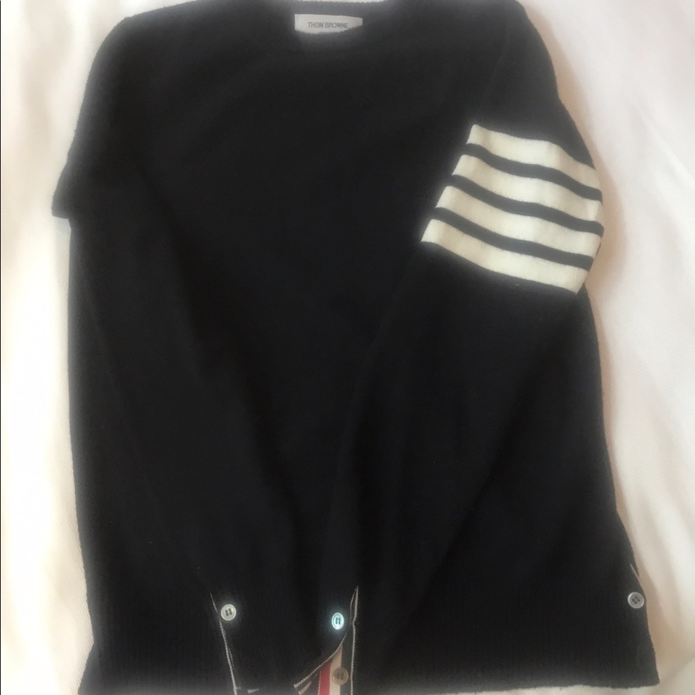 Thom Browne Light Wool-Cashmere Blend Sweater (S)