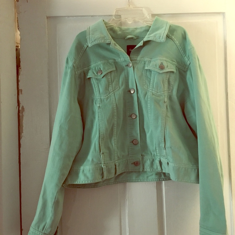 Never Worn Aqua Gap Denim Jacket