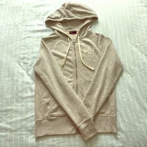 Heathered Grey Gap Zip up Hoodie