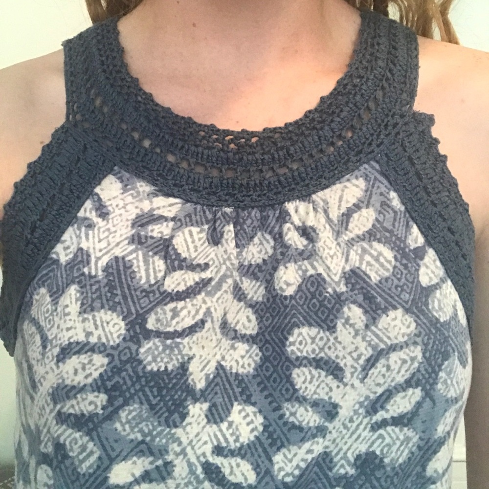 Crochet Blue Lucky Brand Tanktop