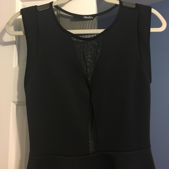 Lulus black mesh skater skirt dress - Picture 2 of 4