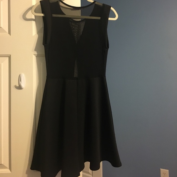 Lulus black mesh skater skirt dress - Picture 3 of 4