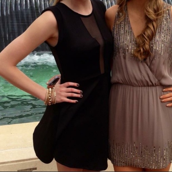 Lulus black mesh skater skirt dress - Picture 4 of 4