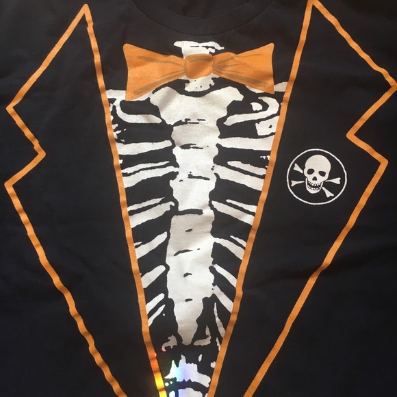 Shirt, Shredded Skeleton Tuxedo Halloween - Picture 2 of 4
