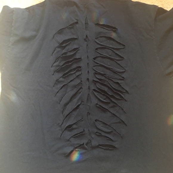Shirt, Shredded Skeleton Tuxedo Halloween - Picture 3 of 4