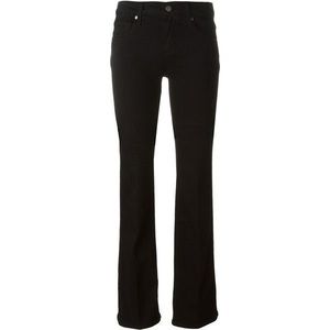 Paige denim petite black bootcut jeans, size 25